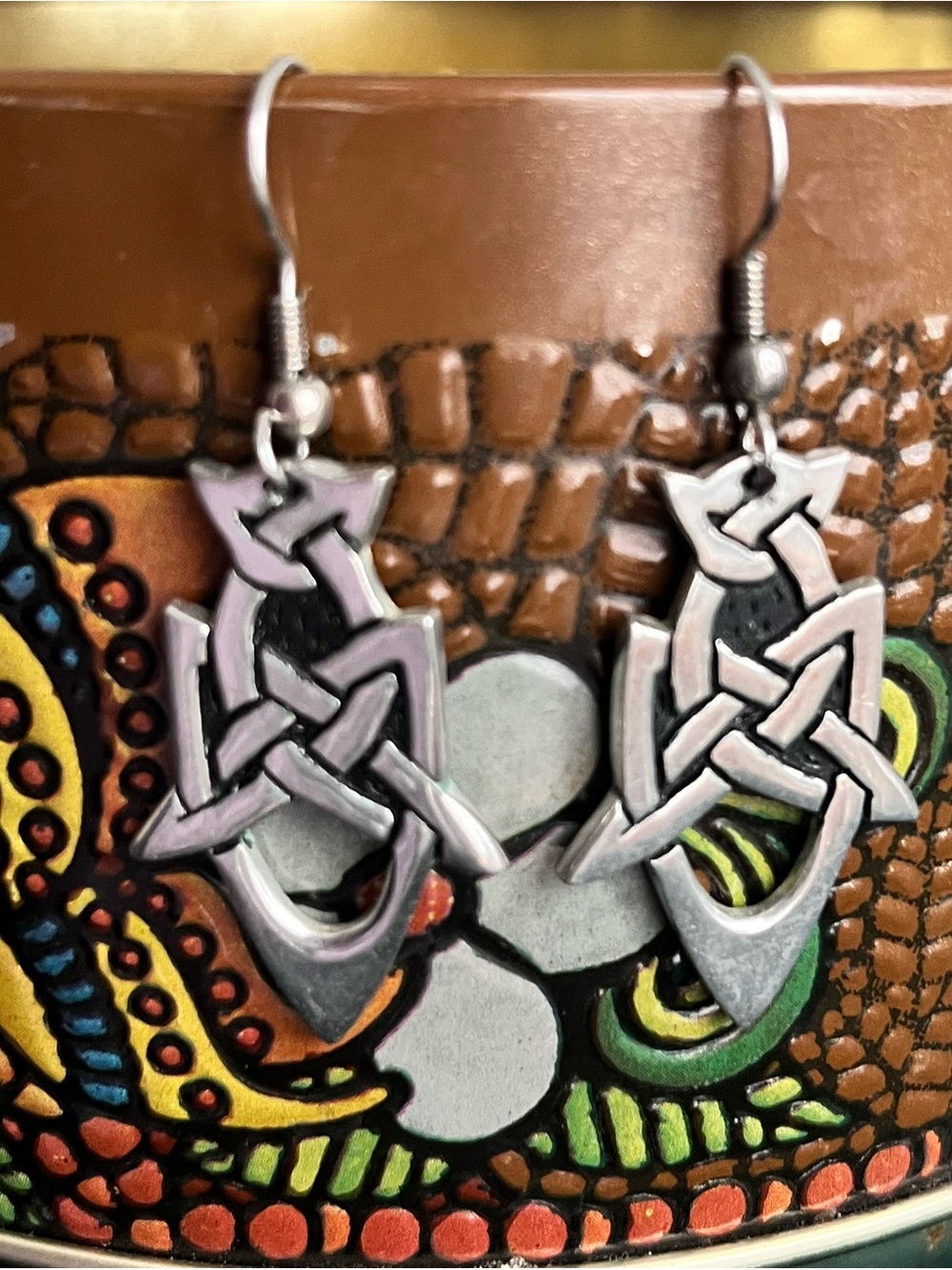 Silver Celtic Knot Dangle Earrings - Women Accessories